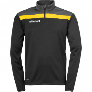 OFFENSE 23 1/4 ZIP TOP negro/antracita/lima amar UHLSPORT