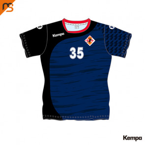 Camiseta MC. Sublimada Kempa, 2ª Equipa. Blava femenina - base HANDBOL VIC, Mujer sublimada HANDBOL VIC