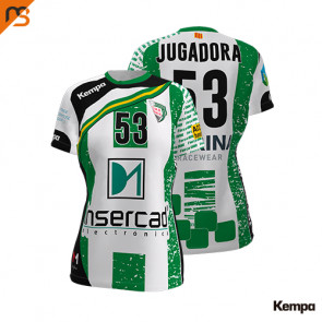 Camiseta MC. Sublimada Kempa, 1ª equip. temp. 2020-21 verdiblanca CLUB ESPORTIU OAR GRACIA SABAD, Mujer